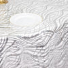 120inch Silver Wave Mesh Round Tablecloth With Embroidered Sequins