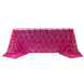 90x156inch Fuchsia Silver Wave Mesh Rectangular Tablecloth With Embroidered Sequins
