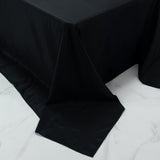 Black tablecloth draped elegantly on a table