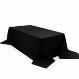 Black tablecloth draped elegantly over a table