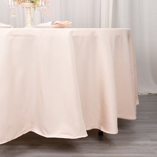 Create a Memorable Event with the Blush 108" Premium Polyester Round Tablecloth