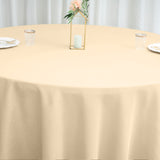 108inch Beige Polyester Round Tablecloth