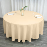 108inch Beige Polyester Round Tablecloth