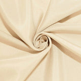 108inch Beige Polyester Round Tablecloth#whtbkgd