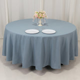 Dusty Blue Seamless Premium Polyester Round Tablecloth - 220GSM