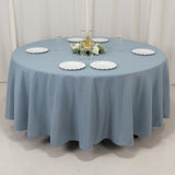 Dusty Blue Seamless Premium Polyester Round Tablecloth - 220GSM