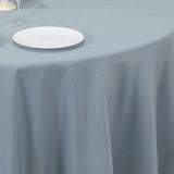 Dusty Blue Seamless Premium Polyester Round Tablecloth - 220GSM