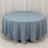 Dusty Blue Seamless Premium Polyester Round Tablecloth - 220GSM