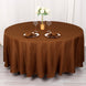 108inch Cinnamon Brown Seamless Polyester Round Tablecloth
