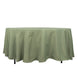 108inches Eucalyptus Sage Green 200 GSM Seamless Premium Polyester Round Tablecloth