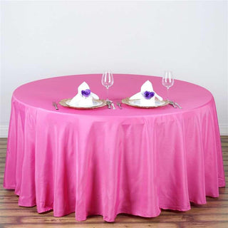 Fuchsia Round Tablecloth for a Festive and Stylish Look