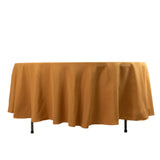 108" Gold Premium Polyester Round Tablecloth - 220GSM