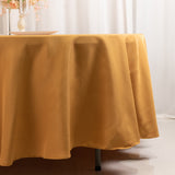 108" Gold Premium Polyester Round Tablecloth - 220GSM