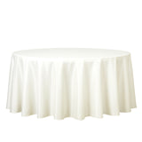 108" Ivory Polyester Round Tablecloth