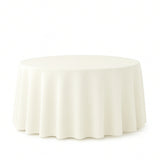 108" Ivory Premium Polyester Round Tablecloth - 220GSM