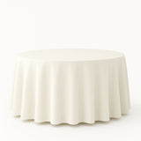 108" Ivory Premium Polyester Round Tablecloth - 220GSM