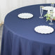 108inch Navy Blue 200 GSM Seamless Premium Polyester Round Tablecloth