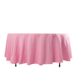  Pink Seamless Premium Polyester Round Tablecloth - 220GSM