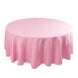  Pink Seamless Premium Polyester Round Tablecloth - 220GSM