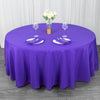 108inch Purple 200 GSM Seamless Premium Polyester Round Tablecloth