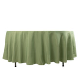 Sage Green Seamless Premium Polyester Round Tablecloth - 220GSM