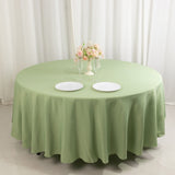 Sage Green Seamless Premium Polyester Round Tablecloth - 220GSM