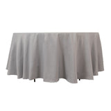 Silver Seamless Premium Polyester Round Tablecloth