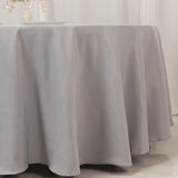 Silver Seamless Premium Polyester Round Tablecloth