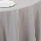 Silver Seamless Premium Polyester Round Tablecloth