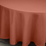 108\\" Terracotta (Rust) Polyester Round Tablecloth