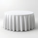 108" White Polyester Round Tablecloth