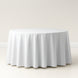 108" White Premium Polyester Round Tablecloth - 220GSM
