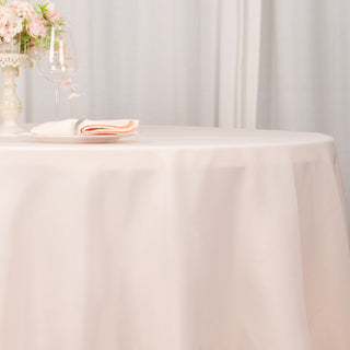 Add a Touch of Elegance with the Blush Seamless Premium Polyester Tablecloth