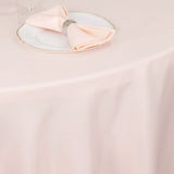 120inch Blush Rose Gold 200 GSM Seamless Premium Polyester Round Tablecloth