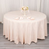 120inch Blush Rose Gold 200 GSM Seamless Premium Polyester Round Tablecloth
