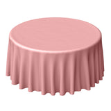 120" Dusty Rose Polyester Round Tablecloth