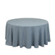 120inch Dusty Blue Seamless Premium Polyester Round Tablecloth - 220GSM for 5 Foot Table