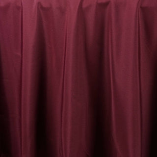Make Every Event Special with the Burgundy Seamless Polyester Round Tablecloth