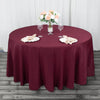 120inch Burgundy 200 GSM Seamless Premium Polyester Round Tablecloth