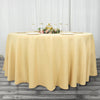 120inch Champagne 200 GSM Seamless Premium Polyester Round Tablecloth