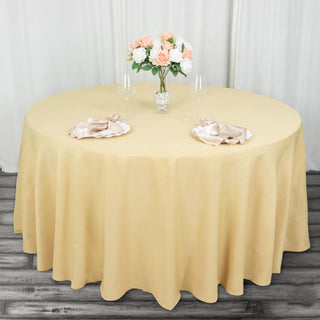 Stain and Wrinkle Resistant Champagne Tablecloth