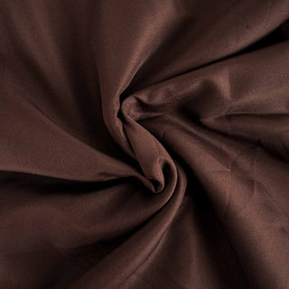 Enhance Your Event Decor with the 60"x102" Chocolate Seamless Polyester Rectangular Tablecloth