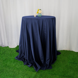 Premium Dark Blue Faux Denim Tablecloth for Elegant Event Decor