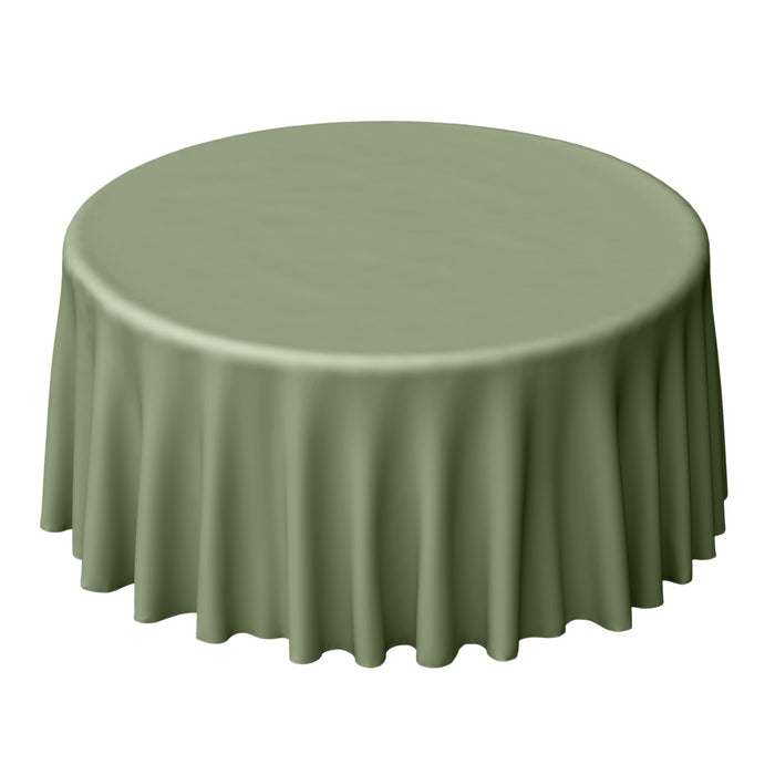 120inch Eucalyptus Sage Green Polyester Round Tablecloth