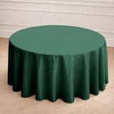 Green round tablecloth with elegant drape