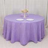 Lavender Lilac Seamless Premium Polyester Round Tablecloth 220GSM for 5 Foot Table With Floor-L