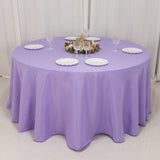 Lavender Lilac Seamless Premium Polyester Round Tablecloth 220GSM for 5 Foot Table With Floor-L