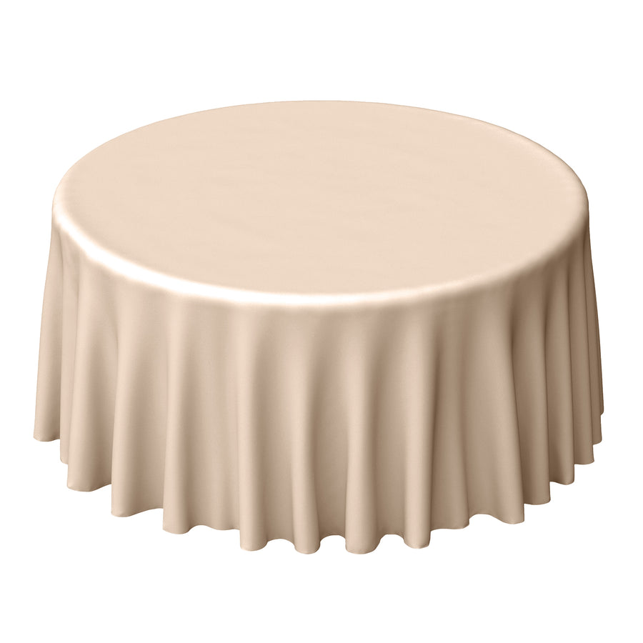 120inch Nude Polyester Round Tablecloth