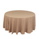 120 Nude Seamless Premium Polyester Round Tablecloth - 220GSM for 5 Foot Table