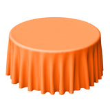 120 inch Orange Polyester Round Tablecloth